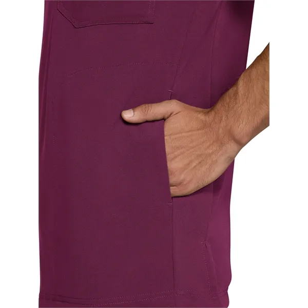 koi - Next Gen - Men's Three-Pocket Henley Neck Scrub Top... from ASI 86018 Scrub Authority