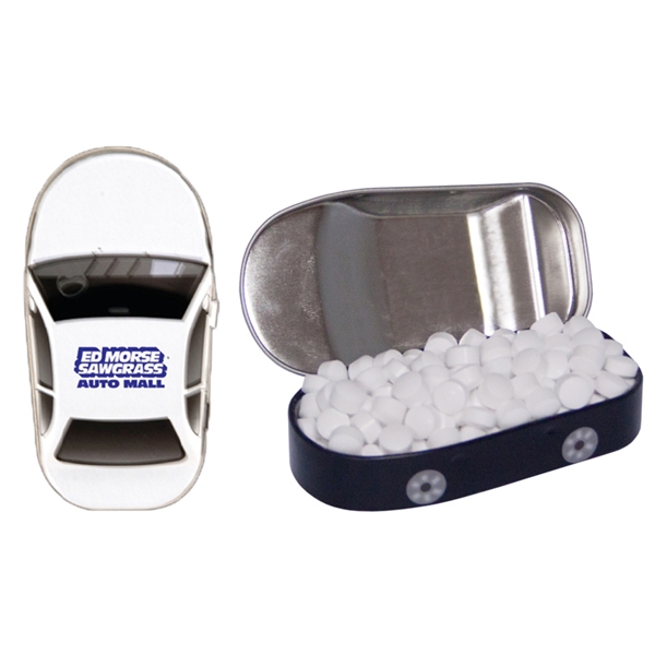 Car Mint Tin. Car Shaped Tin Filled With Your Choice Of... from ASI 61125 Hit Promotional Products