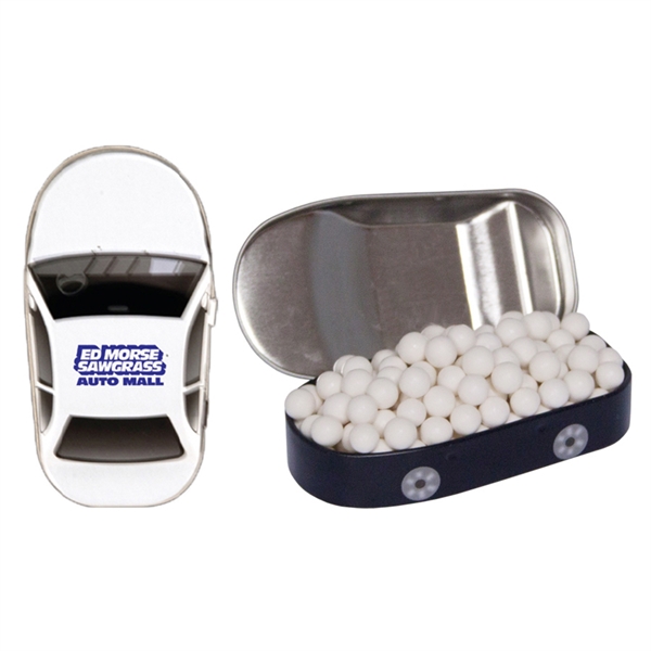 Car Mint Tin. Car Shaped Tin Filled With Your Choice Of... from ASI 61125 Hit Promotional Products