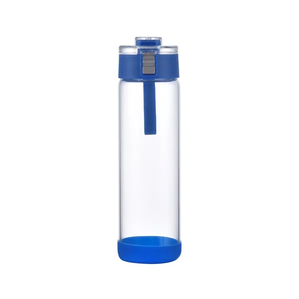 22 oz glass bottle with locking lid and silicone base.... from ASI 99030 Zipline / Zipline Zipline®