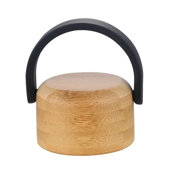 21 oz glass bottle with bamboo lid and stripe.... from ASI 99030 Zipline / Zipline Zipline®