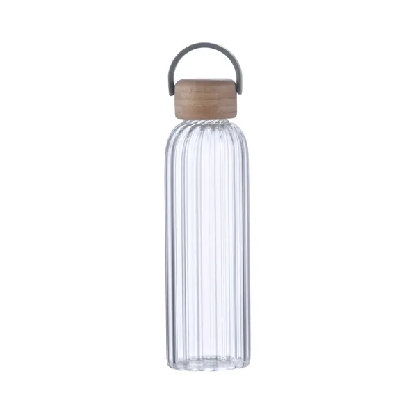21 oz glass bottle with bamboo lid and stripe.... from ASI 99030 Zipline / Zipline Zipline®