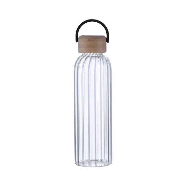 21 oz glass bottle with bamboo lid and stripe.... from ASI 99030 Zipline / Zipline Zipline®
