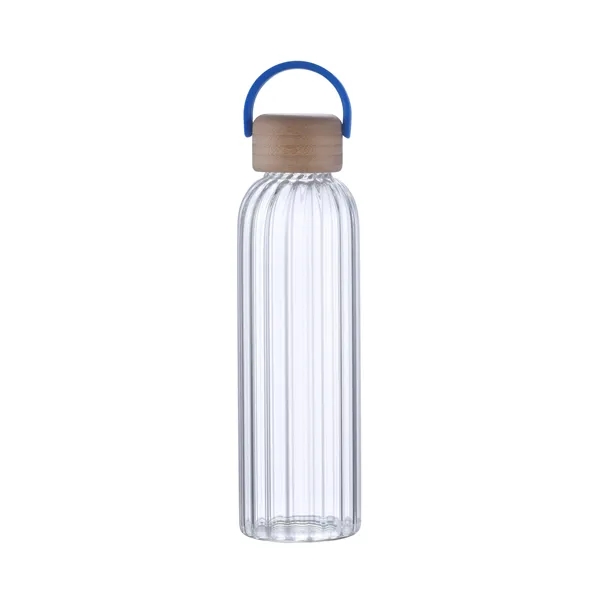 21 oz glass bottle with bamboo lid and stripe.... from ASI 99030 Zipline / Zipline Zipline®