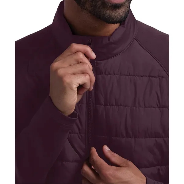 A flexible hybrid layer with a water-resistant quilted front and soft... from ASI 44620 Charles River Apparel