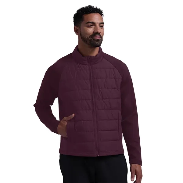 A flexible hybrid layer with a water-resistant quilted front and soft... from ASI 44620 Charles River Apparel