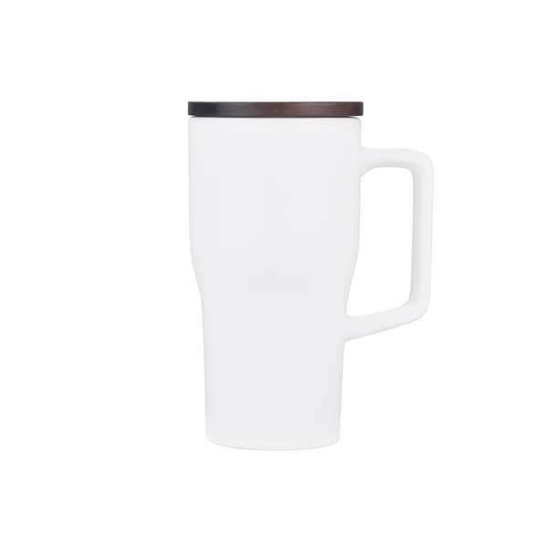 18 oz ceramic mug with sleek wooden lid.... from ASI 99030 Zipline / Zipline Zipline®