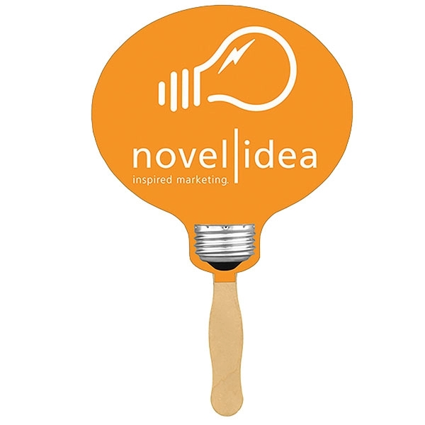 White sandwiched hand fan made of 12-point board stock with a... from ASI 43051 CPS / Keystone CPS CPS/Keystone