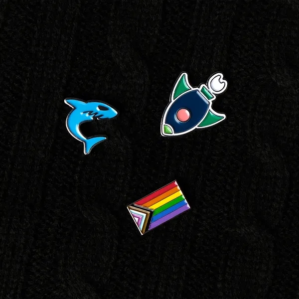 Custom shape die struck soft enamel lapel pin.... from ASI 61966 HPG / BCG Creations HPG Gold