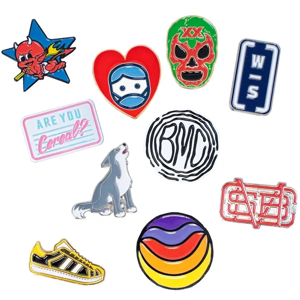 Custom shape die struck soft enamel lapel pin.... from ASI 61966 HPG / BCG Creations HPG Gold
