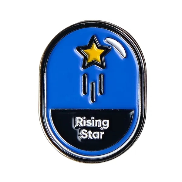 Custom shape die struck soft enamel lapel pin.... from ASI 61966 HPG / BCG Creations HPG Gold
