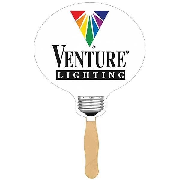 White sandwiched hand fan made of 12-point board stock with a... from ASI 43051 CPS / Keystone CPS CPS/Keystone