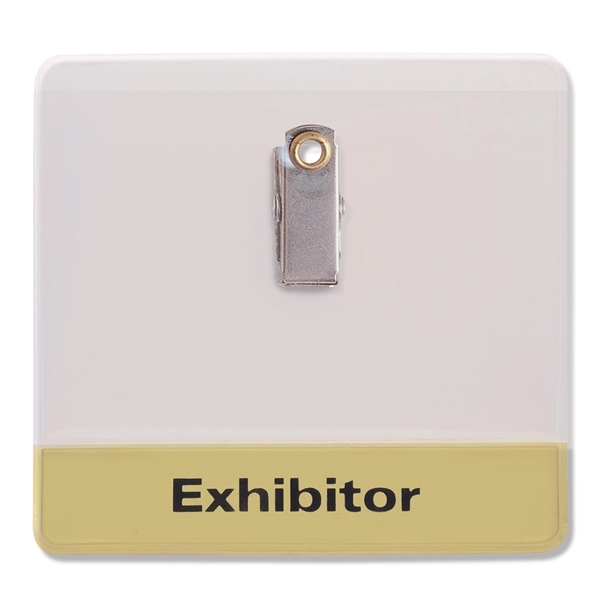 Custom bottom strip badge holder, 3 3/4" w x 3 1/2"... from ASI 52550 Erell Manufacturing Company