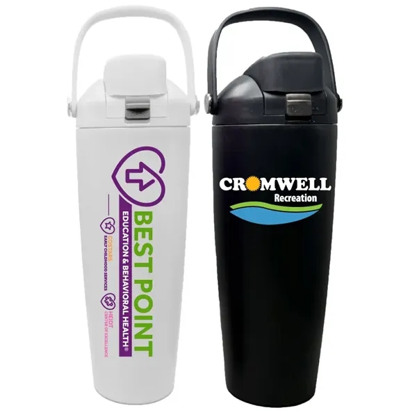 30 Oz. Stainless Steel Vacuum Insulated Tumbler with Loop and Straw... from ASI 36988 Artek USA Inc