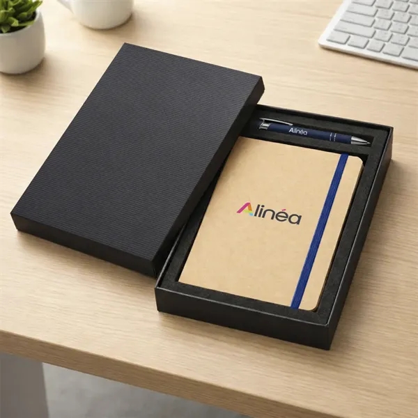 Eccolo® Kraft Journal/Kurt Pen/Stylus Gift Set - (M) 5.75" x 8.25"... from ASI 84592 St Regis Group