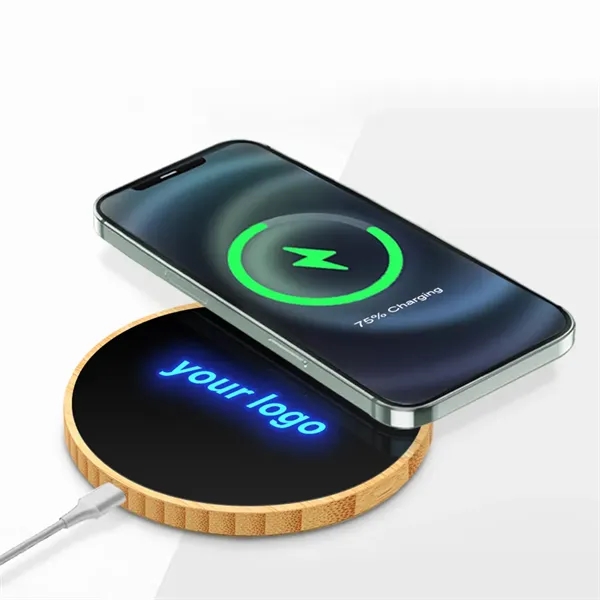 Eco-friendly, efficient charging, bamboo build, stylish light-up 15W fast charging wireless... from ASI 90154 Sunjoy Group Inc