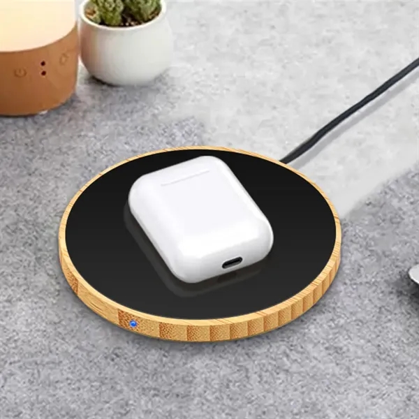 Eco-friendly, efficient charging, bamboo build, stylish light-up 15W fast charging wireless... from ASI 90154 Sunjoy Group Inc
