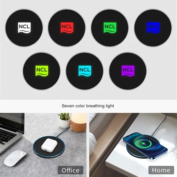 Built with one solid aluminum case, Walnut Street Light-up 15W Qi... from ASI 90154 Sunjoy Group Inc