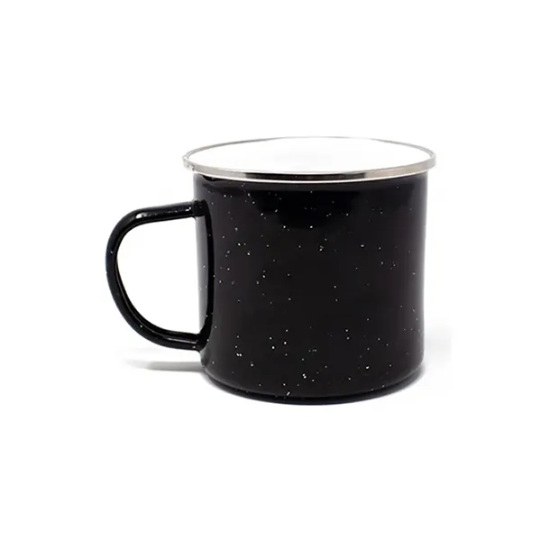 Rustic 17 oz. enamel steel mug, perfect for custom imprinting, outdoor... from ASI 72657 Active Life Promo / Apres Ski