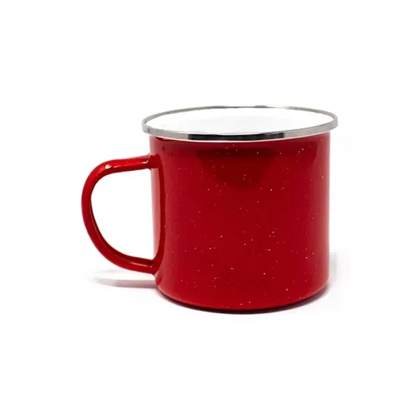 Rustic 17 oz. enamel steel mug, perfect for custom imprinting, outdoor... from ASI 72657 Active Life Promo / Apres Ski