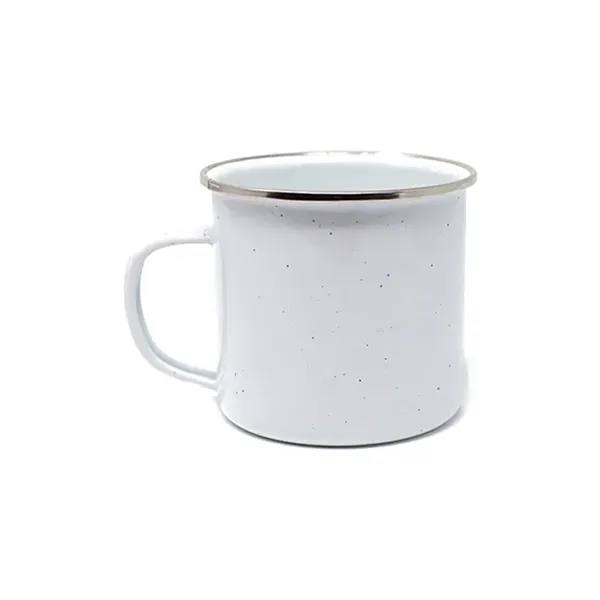 Rustic 17 oz. enamel steel mug, perfect for custom imprinting, outdoor... from ASI 72657 Active Life Promo / Apres Ski