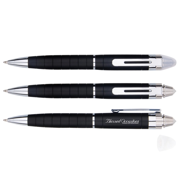 Metal 2-in-1 emergency tactical pen with secant line, and window breaker... from ASI 30442 Above & Beyond Advertising Products / PromoAdLine