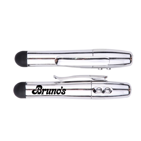 3-in-1 UV plated plastic pen with LED flashlight, laser pointer and... from ASI 30442 Above & Beyond Advertising Products / PromoAdLine