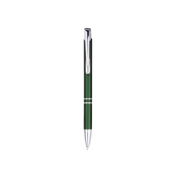 Shiny aluminum pen with click-action mechanism, colorful barrel and chrome accents.... from ASI 30442 Above & Beyond Advertising Products / PromoAdLine