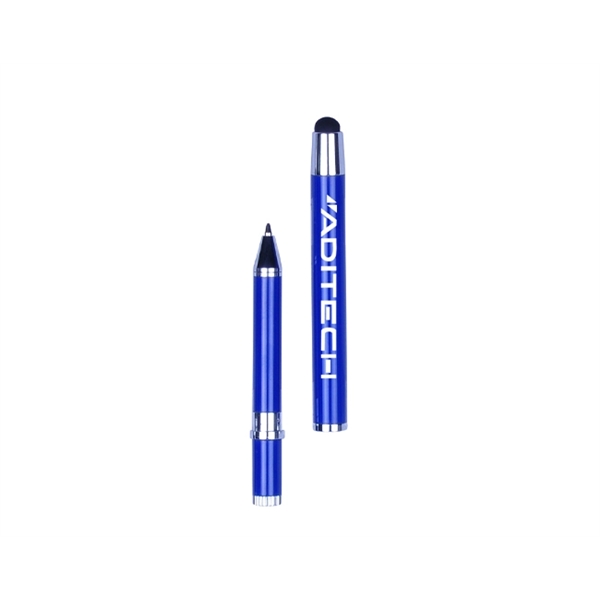 Extendable metal ballpoint pen with stylus on the end.... from ASI 30442 Above & Beyond Advertising Products / PromoAdLine
