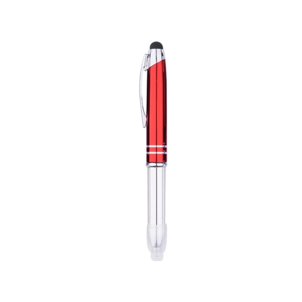 3-in-1 metal ballpoint pen with LED flashlight, stylus, colored cap with... from ASI 30442 Above & Beyond Advertising Products / PromoAdLine