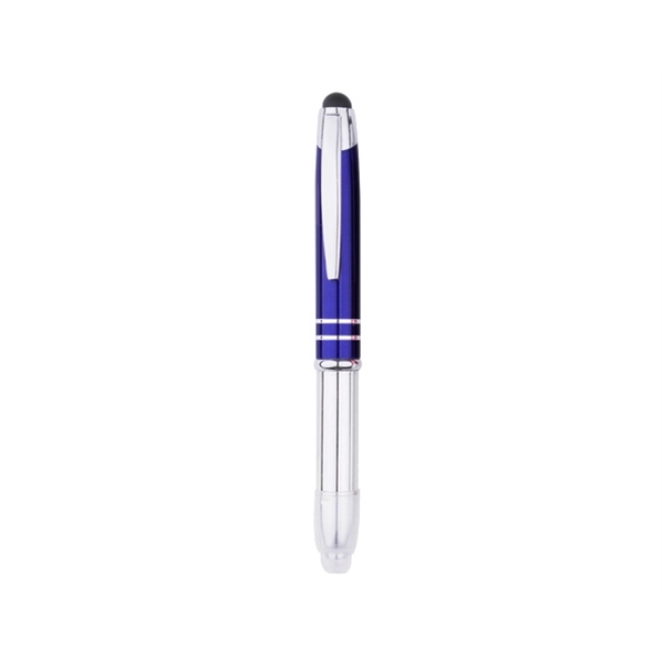 3-in-1 metal ballpoint pen with LED flashlight, stylus, colored cap with... from ASI 30442 Above & Beyond Advertising Products / PromoAdLine