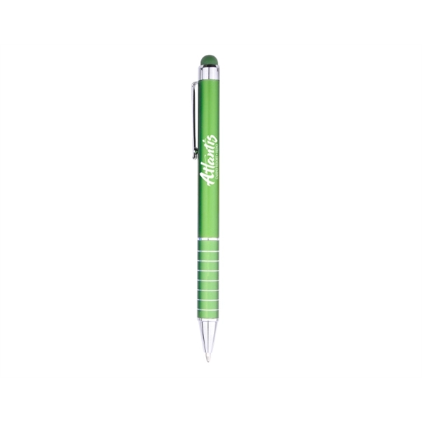 Retro metal ballpoint with twist-action mechanism and matching colored stylus on... from ASI 30442 Above & Beyond Advertising Products / PromoAdLine