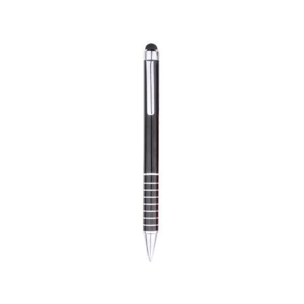 Retro metal ballpoint with twist-action mechanism and matching colored stylus on... from ASI 30442 Above & Beyond Advertising Products / PromoAdLine