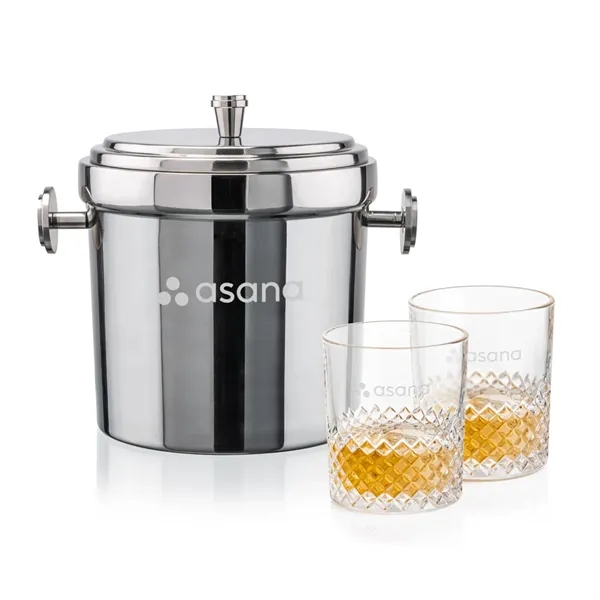 The Milano Ice Bucket & On-the-Rocks Glasses Set delivers a clean,... from ASI 84592 St Regis Group