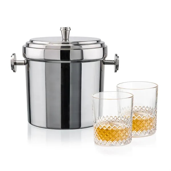 The Milano Ice Bucket & On-the-Rocks Glasses Set delivers a clean,... from ASI 84592 St Regis Group