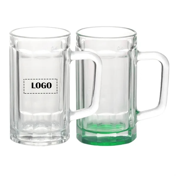 Beveled glass design beer mug of 15 oz. capacity with 1... from ASI 37218 Athena Promo (tm)