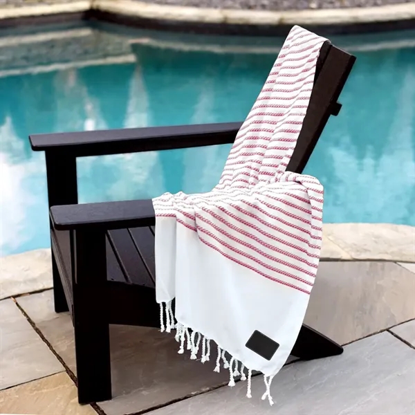 Recycled beach blanket with sand resistance.... from ASI 68507 The Magnet Group