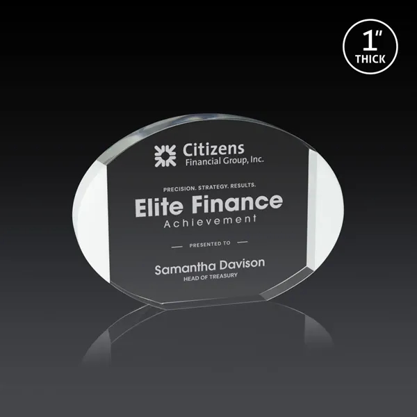 The Darwin combines clear oval optical crystal with white crystal edging... from ASI 84592 St Regis Group / St Regis