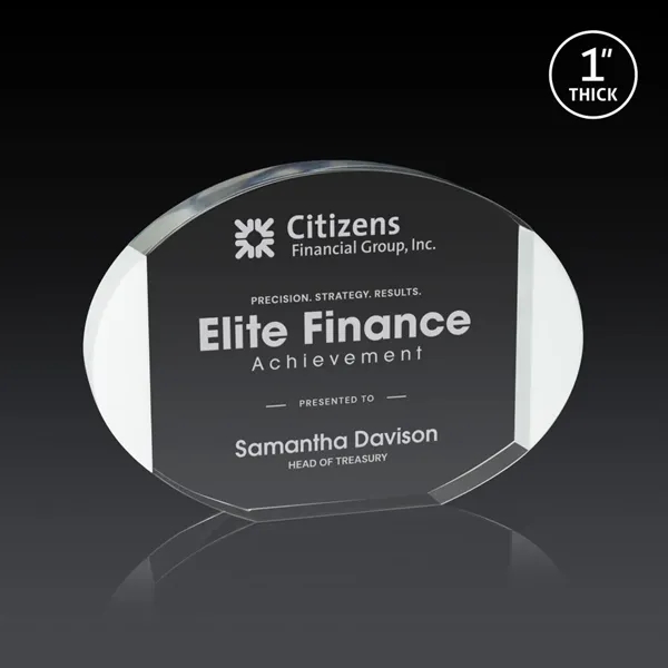 The Darwin combines clear oval optical crystal with white crystal edging... from ASI 84592 St Regis Group / St Regis