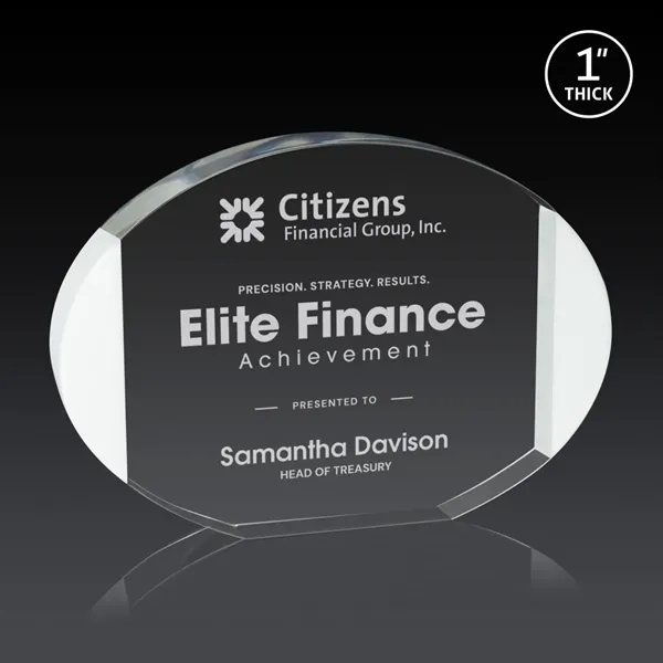 The Darwin combines clear oval optical crystal with white crystal edging... from ASI 84592 St Regis Group / St Regis