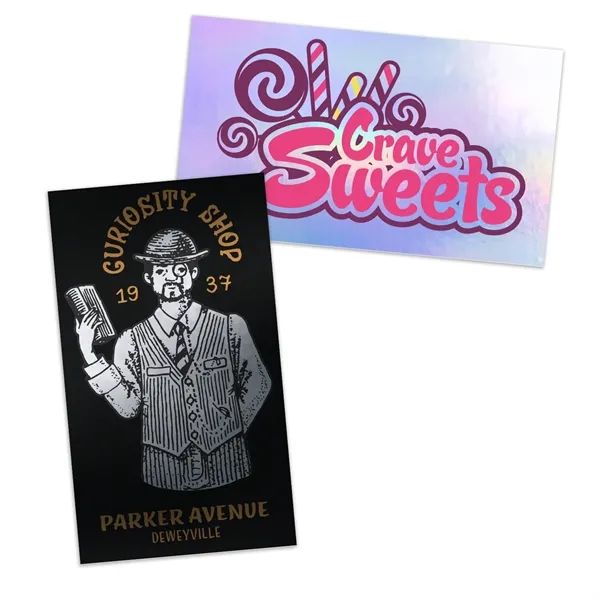 Metallic sticker printing creates eye-catching designs with a shimmering finish.... from ASI 62088 IDProductsource