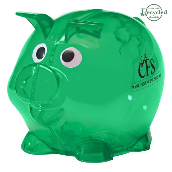 Plastic bank with removable plug for coin retrieval.... from ASI 61125 Hit Promotional Products / Hit®
