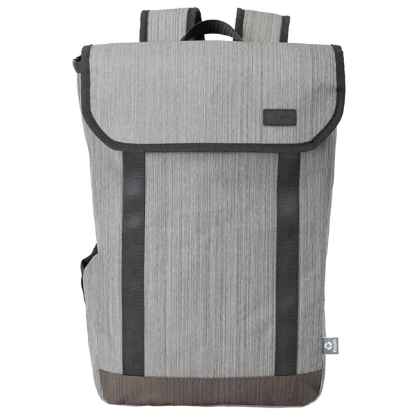 11" x 16.5" x 4" recycled heather travel backpack with dedicated... from ASI 39552 BEL Promo