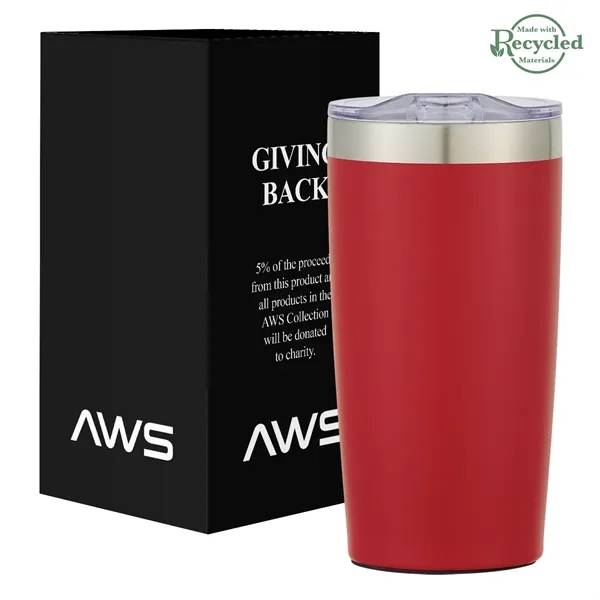 20 ounce stainless steel tumbler with thumb-slide rubber gasketed lid and... from ASI 61125 Hit Promotional Products / Hit®