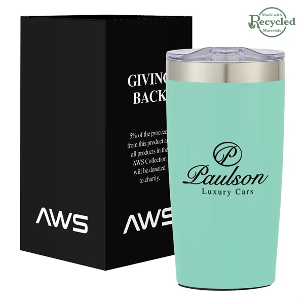 20 ounce stainless steel tumbler with thumb-slide rubber gasketed lid and... from ASI 61125 Hit Promotional Products / Hit®
