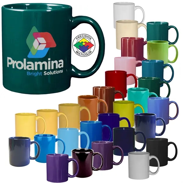 Stoneware mug with c-shaped handle. Spot color. A huge variety of... from ASI 80093 Pyrographics / Pyrographics Line