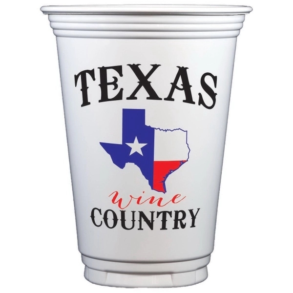 Spot Color White/Clear Soft Plastic Cups. 2-sided and wrapped designs available.... from ASI 79541 Print Appeal,Inc. / Print Appeal
