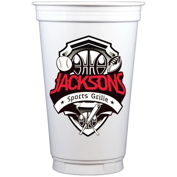 Spot Color White/Clear Soft Plastic Cups. 2-sided and wrapped designs available.... from ASI 79541 Print Appeal,Inc. / Print Appeal