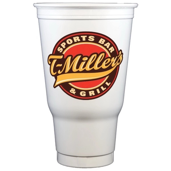 Spot Color White/Clear Soft Plastic Cups. 2-sided and wrapped designs available.... from ASI 79541 Print Appeal,Inc. / Print Appeal