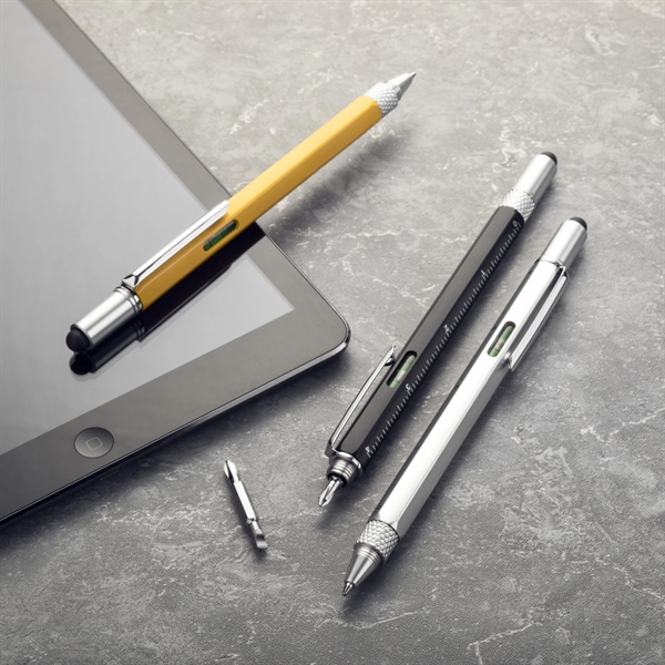 Multi-functional twist-action pen with a ruler, stylus, screwdriver, level and comfort... from ASI 68190 Lungsal / Lungsal